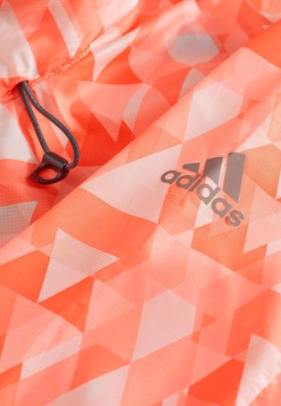 Orange adidas Run Graphic Jacket